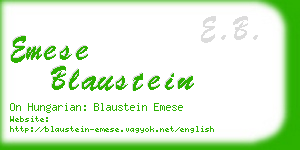 emese blaustein business card